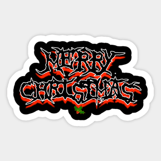 Merry Christmas (Black Metal) Sticker